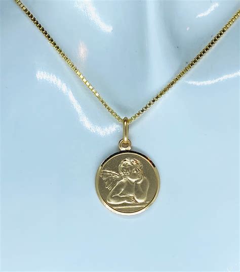 mens guardian angel necklace|14k gold guardian angel pendant.